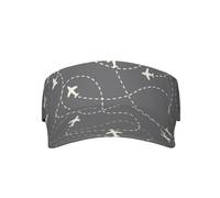 Percorsi Aerei: Cappelli Sportivi con Visiera Parasole, Cappellini da Baseball con Parte Superiore Vuota Regolabile, Protezione UV, Visiere da Tennis per Donne e Uomini