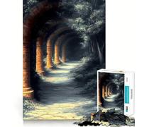 Percorso ad arco in pietra Paesaggio giapponese Puzzle per adulti 1000 pezzi Rompicapo per la mente Divertimento rilassante Assemblaggio immagine Sorpresa calda 38x52cm