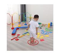 Percorso ad Ostacoli Gioco Nel Cortile Di Casa, Kit Di Percorso Ad Ostacoli Per Interni Ed Esterni, Allenamento Per L’equilibrio Fisico E La Coordinazione