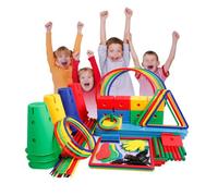 Percorso ad Ostacoli Kit Di Percorso Ad Ostacoli Da 114 Pezzi Per La Casa, Include Tavole Di Equilibrio E Ostacoli, Allenamento Della Coordinazione Corporea Per Bambini(Style 2)