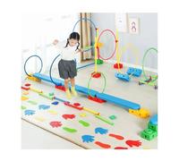 Percorso ad Ostacoli Kit Per Percorso Ad Ostacoli, Esercizio Di Equilibrio E Coordinazione, Include Una Tavola Per L’equilibrio, Cerchio Per La Campana, Stacolo, Gioco Di Lancio