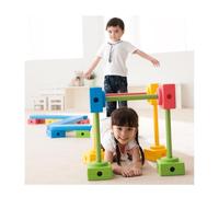 Percorso ad Ostacoli Set Di Percorso Ad Ostacoli Da 114 Pezzi Per Asilo Nido, Cerchi Per Campana E Tavole Di Equilibrio, Giochi Di Equilibrio Corporeo E Coordinazione Per Bambini(Style 1)