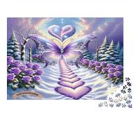 Percorso del cuore della farfalla Puzzle 1000 Pezzi Carta riciclata per adulti Puzzle per adulti Gioco difficile e stimolante Gioco familiare divertente 52x38cm/1000pcs