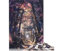 Percorso del Santuario Sacro di Sakura - Puzzle per Adulti - Materiali Amichevoli - Puzzle Difficili per Adulti e Adolescenti - 1500 Pezzi (85x57cm)