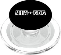 Percorso di volo MIA CDG Codici aerei Miami Paris PopSockets PopGrip per MagSafe