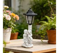 Percorso Giardino Luce Solare Resina Baci Coppia Design Esagonale 12x9x34cm
