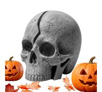 Percorso Halloween Spettrale Spaventoso Arredo Giardino Teschio Incrinato | Da Sentiero Di Halloween Statue Da Esterno Per Giardino Prato Portico Casa Infestata Feste Vacanze