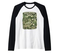 Percorso infestato Halloween Spooky Vintage Horror inquietante Classico Maglia con Maniche Raglan