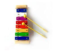 Percussão Musical Pianoforte in alluminio a 8 toni Pianoforte a mano per principianti Strumento a percussione per la prima educazione Xilofoni