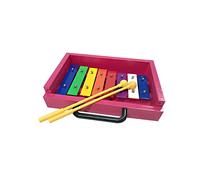 Percussão Musical Scatola Portatile Per Strumenti A Percussione Carillon A Colori A 8 Toni + Pezzi Di Pianoforte In Metallo Xilofoni (Color : Red)