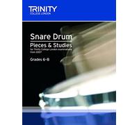 Percussion Exam Pieces & Studies Snare Drum Book 2: Grades 6-8 (Trinity Guildhall Percussion Examination Pieces & Studies): Percussion Teaching Material