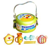 Percussion Instrument Music Drum - 6 Pieces Educational Kids Set, Preschool Musical Toys with Rhythmic Coordination Training, Drumming Kit, Rattle Rhythm Tool, Sound Exploration Gear for Easter