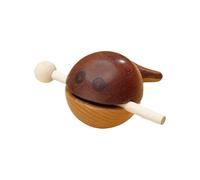 Percussion Instrument, Wood Fish Block, Wooden Drum Ornament, Meditation Musical Toy, Portable Sound Tool for Travel Work Outdoor Living Room, Daily Relaxation Use