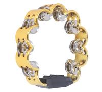 Percussion Jingle, tamburello in ABS a doppia in acciaio inox per feste (oro)