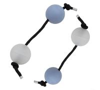 Percussione portatile da 5 cm con cinturino regolabile (blu e bianco) | Ritmo tradizionale africano, per un tono nitido e acuto, corpo in plastica ABS, diametro 5 cm, coppia inclusa