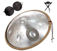 Percussioni A Mano, Tamburi A Mano In Acciaio, Handpan Drum In Acciaio Per Adulti, Handpan In Re Minore, Strumento A Tamburo Handpan - 22 Pollici 9 Note 432 Hz/440 Hz Tamburo Per Lingua(Sun,432HZ)