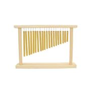 Percussioni a vento 20 note Campanella a vento Tubi in alluminio massiccio Strumento Supporto in legno Strumenti for l'allenamento yoga Educazione precoce(Golden)