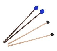Percussioni per Marimba, 4 Bacchette per Percussioni per Marimba in Legno di Acero Nero e Blu con Filo e Testa in Gomma per Suonare la Marimba a Percussioni