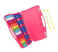 Percussioni professionali per xilofono glockenspiel a 25 note perfettamente accordate con scatola Kit Glockenspiel Professionale (Color : Pink)