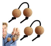 Percussioni ritmiche con sfera - Strumento Aslatuas | 2 Paia di Sfere Shaker Ritmiche in Sughero, Sfere Shaker Kashaka per Strumento Asalato, Sfere Classiche Africane per Strumenti per Gli Amanti