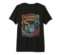 Percussioni Steampunk Vintage del Batterista distruggendo Il Silenzio Maglietta Premium