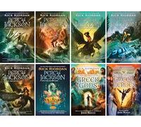 Percy Jackson and the Olympians Series Set (8 Books): Lightning Thief, Sea of Monsters, Titan’s Curse, Battle of the Labyrinth, Last Olympian, Chalice of the Gods, Gr ods, Greek Heroes