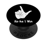 Perdente mano gesto perdente segno simbolo carino Ha-ha ho vinto PopSockets PopGrip Adesivo