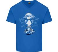 Perdere il Mio Mind Magia Funghi Lsd Trippy Uomo Scollo A V Cotone T-Shirt