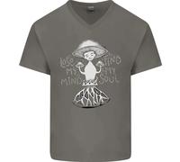 Perdere il Mio Mind Magia Funghi Lsd Trippy Uomo Scollo A V Cotone T-Shirt