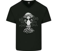 Perdere il Mio Mind Magia Funghi Lsd Trippy Uomo Scollo A V Cotone T-Shirt
