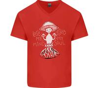 Perdere il Mio Mind Magia Funghi Lsd Trippy Uomo Scollo A V Cotone T-Shirt