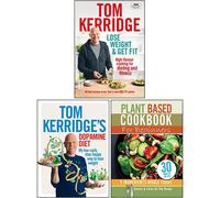 Perdere peso e mettersi in forma [copertina rigida], dieta dopaminergica di Tom Kerridge [copertina rigida], libro di cucina a base vegetale per principianti Set di 3 libri