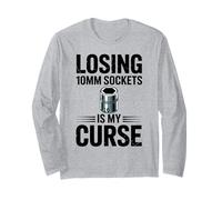 Perdere Prese 10MM è la mia Maledizione Meccanico Auto Divertente Ragazzo Maglia a Manica