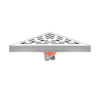 perdita del bagno, Scarico a pavimento antiodore dritto for angolo da parete for bagno in acciaio inox triangolare(Silver)