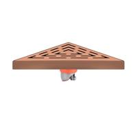 perdita del bagno, Scarico a pavimento antiodore dritto for angolo da parete for bagno in acciaio inox triangolare(Rose Gold)