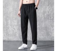 Perditi in tutta comodità con questi pantaloni della tuta da uomo alla moda progettati per muoversi con te (2XL nero dritto)