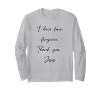 Perdono: I Have Been Forgiven Thank You Gesù Cristo Maglia a Manica