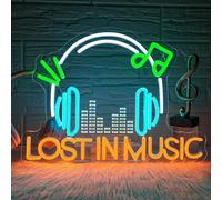 Perduto nella musica LED neon segno lampada decorativa dimmabile per salotto bar barbieri festa di nozze salone sala da gioco arte di Natale parete decorazione USB alimentato