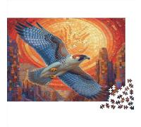 Peregrine Falcon Puzzle 1000 Pezzi Per Adulti, Pixel Art Reale, Esperienza Trasformativa, Design Da Incorniciare 1000pcs (75x50cm)