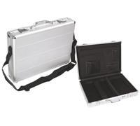 Perel Borsa per laptop, tracolla, chiusura a chiave, 2 chiavi, alluminio, argent