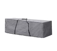 Perel Borsa portaoggetti, borsa per mobili da giardino XL, borsa per cuscini, copertura per cuscini per mobili da giardino, copertura protettiva, impermeabile, grigia, 200 cm x 75 cm x 60 cm