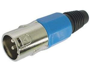 PEREL - CA101BL connettore Xlr, 3 poli, blu 640021