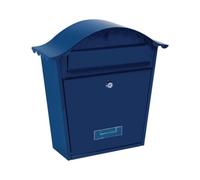 Perel Cassetta postale Paris, a parete, con targhetta portanome, incl. 2 chiavi, dimensioni (A x L x P) 37 x 26,5 x 13,2 cm, blu