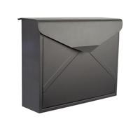 Perel Cassetta postale Verona, montaggio a parete e su palo, incl. 2 chiavi, dimensioni (A x L x P) 38 x 29 x 11,5 cm, nero opaco