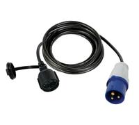 Perel Cavo adattatore, H07RN-F 3G2.5, 3 m, 16 A/230 V, 3680 W, CEE a tipo F, per uso interno ed esterno, gomma, blu