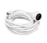 Perel Cavo di prolunga, H05VV-F 3G1.5, 10 m, 16 A/230 V, 3500 W, tipo E/F, per uso interno, PVC, bianco