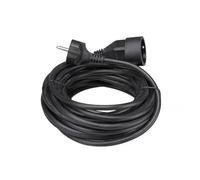 Perel Cavo di prolunga, H05VV-F 3G1.5, 10 m, 16 A/230 V, 3500 W, tipo E/F, per uso interno, PVC, nero