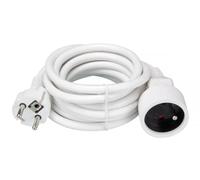 Waytex 51001 - Prolunga elettrica con Presa di Terra 2P e Sicurezza T per Bambini, 3 m, Colore: Bianco