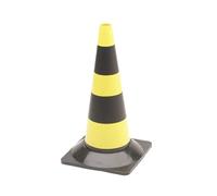 Perel Cono stradale per delimitazione zone, nero/giallo, uso ricreativo, 50 cm
