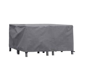 Perel Copertura per mobili da giardino 240 x 180 x 75 cm impermeabile e resistente ai raggi UV, copertura rettangolare all-weather in grigio per set da esterno di medie e grandi dimensioni